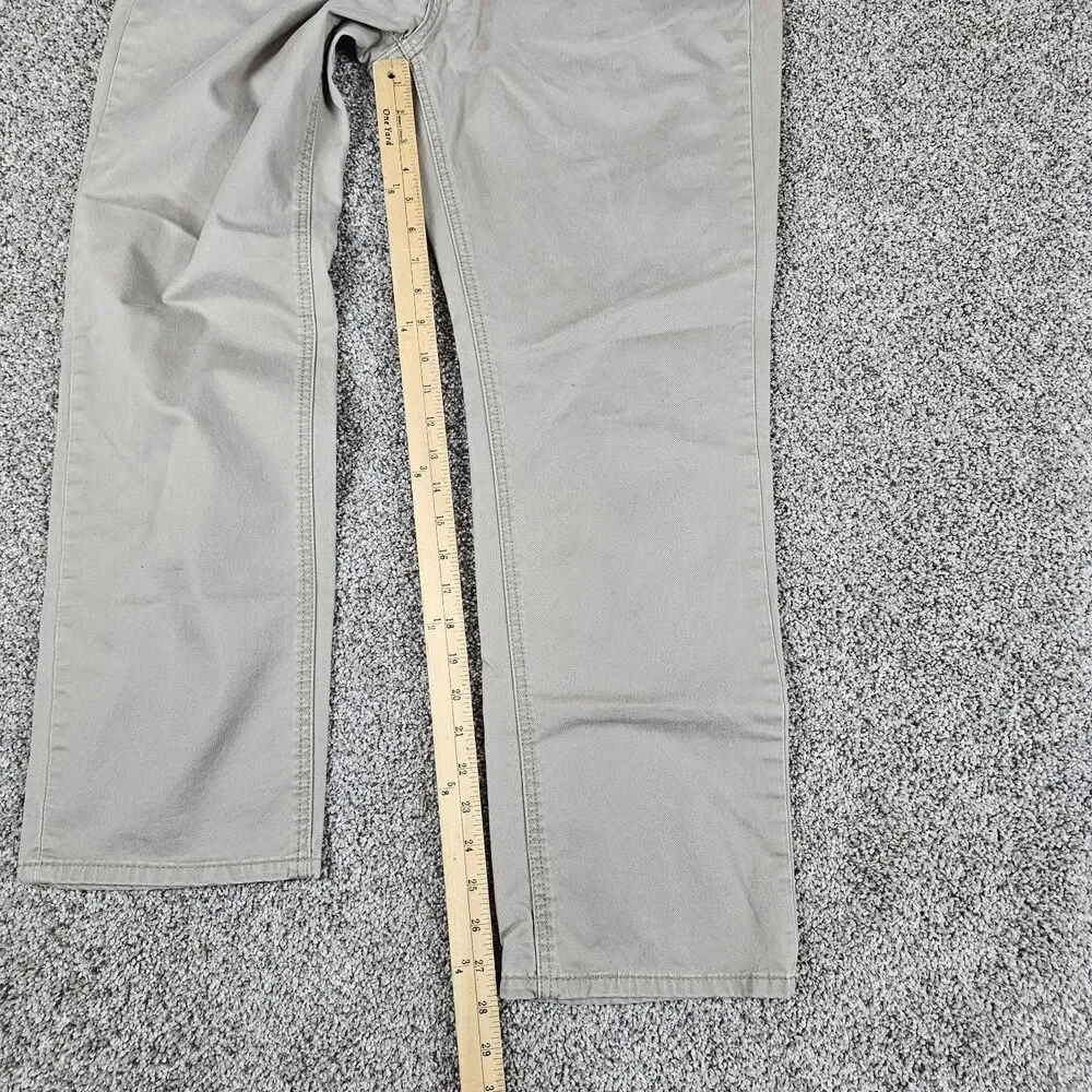 Levis 541 Jeans Mens 35x28 Khaki Athletic Tapered Stretch Workwear American